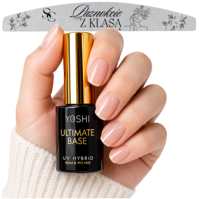 Yoshi Ultimate Base lakier hybrydowy do paznokci hema free 10ml + PILNIK SEOL