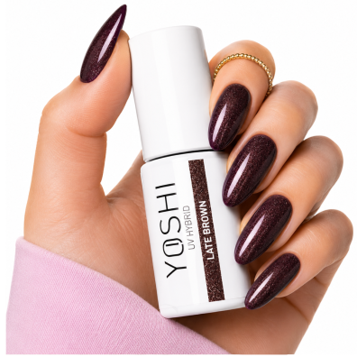 Yoshi Lakier Hybrydowy do paznokci UV Hybrid 318 Late Brown 6ml
