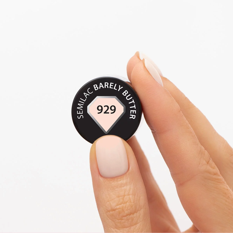 Semilac 929 Barely Butter Lakier hybrydowy do paznokci Beż Cream 7ml (2)