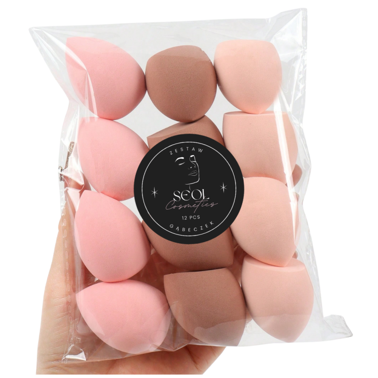 Zestaw 12x Gąbeczka do Makijażu Beauty Blender Podkład Korektor 12szt Seol