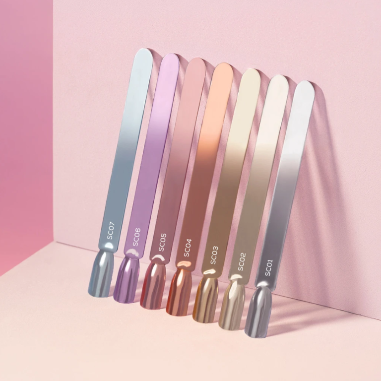 Makear SFX Pyłek w Płynie do paznokci BC02 Chrome Platinum platynowa tafla (4)